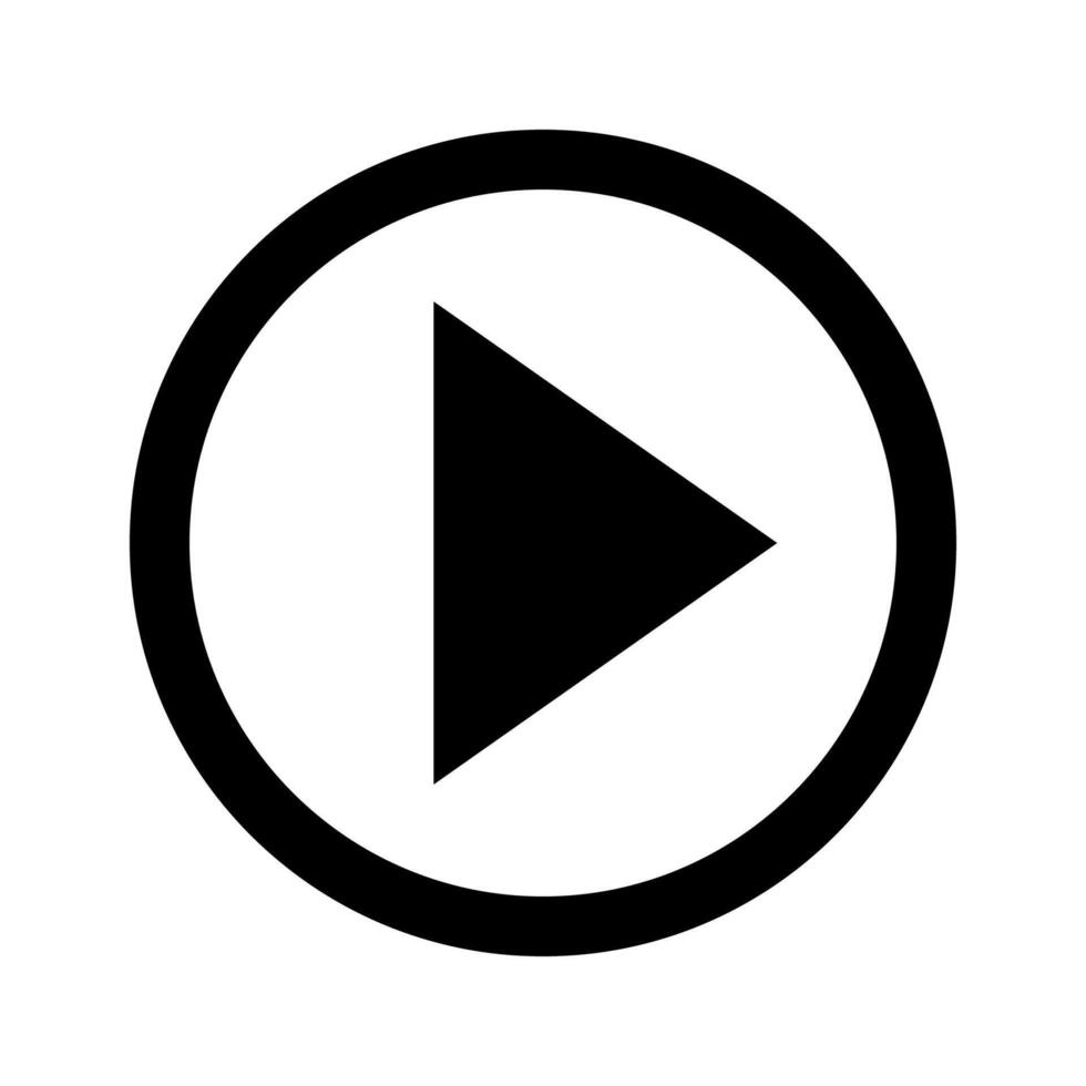 play icon, media play symbol, player button for start or next symbol vector