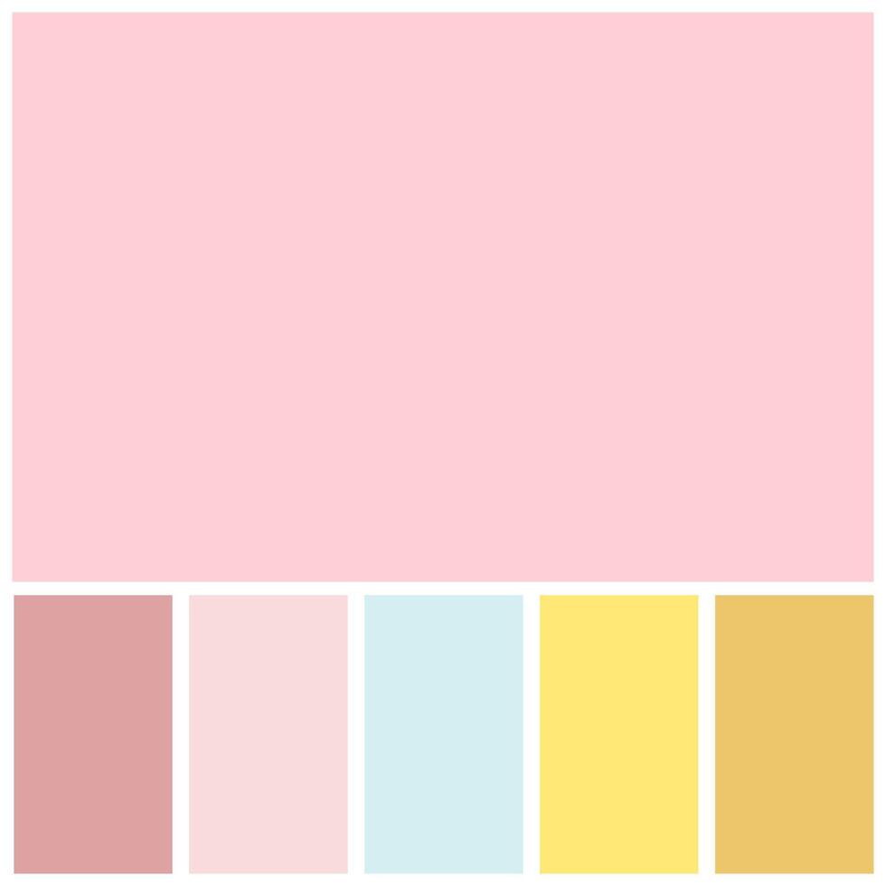pink color palette soft pastel for template, simple pink color soft for design background vector