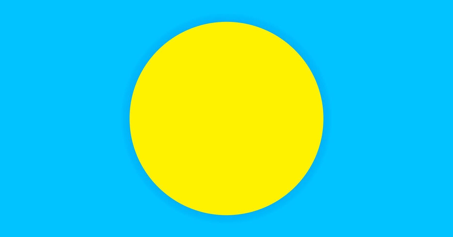 circle yellow on light blue for banner simple background, copy space, paper circle yellow and light blue color for background vector