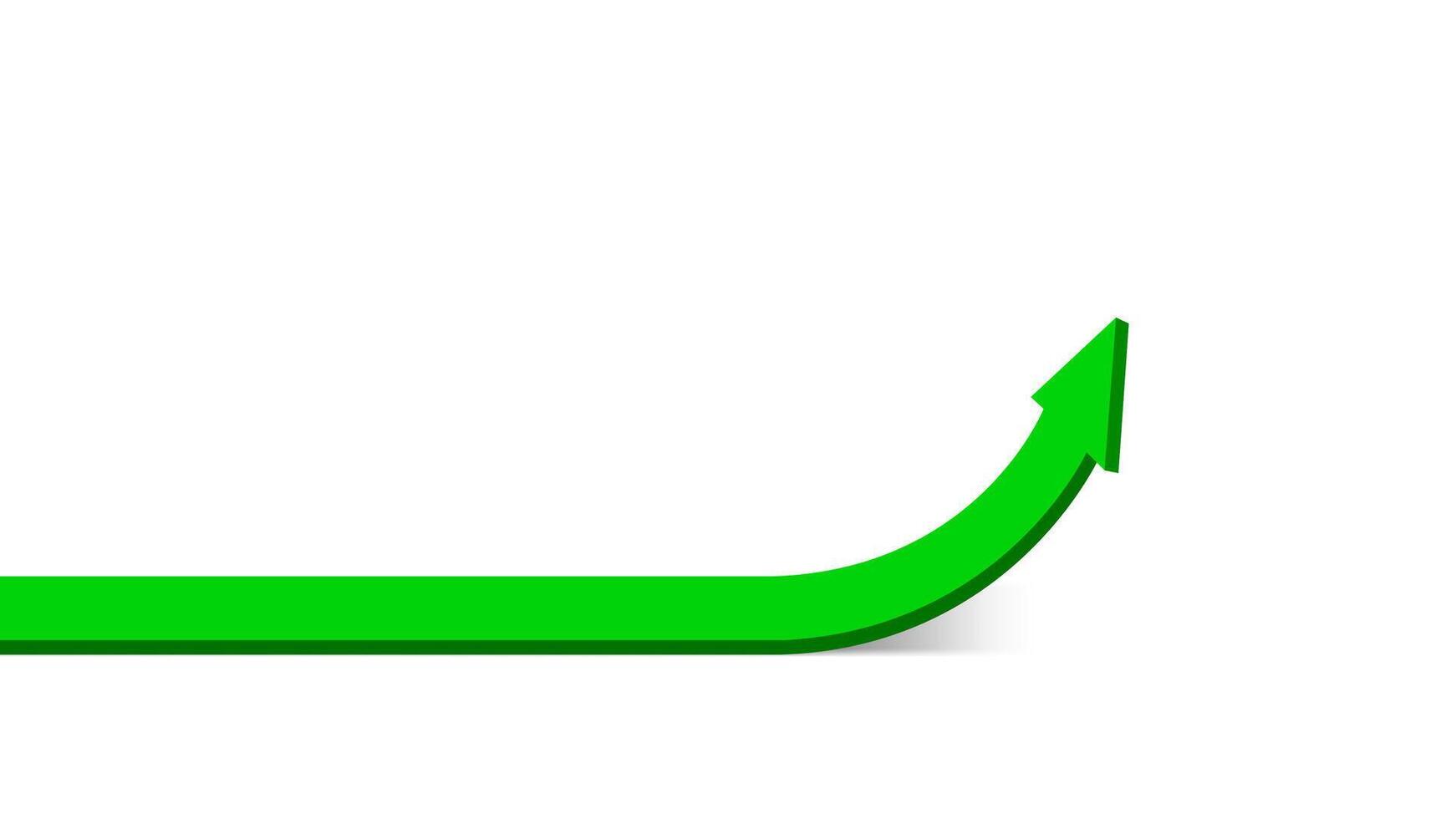rising arrow green, business and finance concept, arrow blue pointing up symbol, direction arrow sign, progress growth and success concept vector
