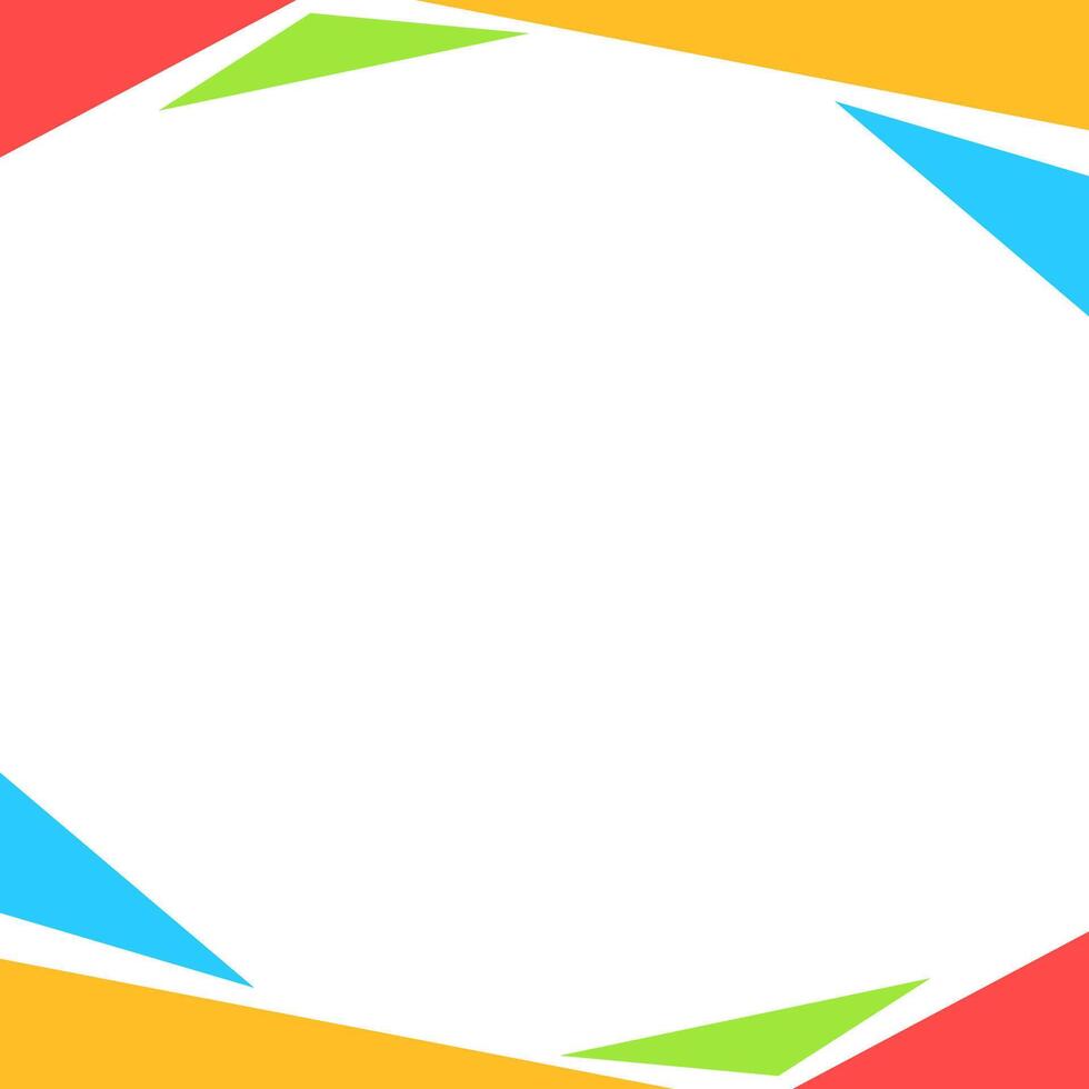 template banner square with colorful pattern, empty square frame for poster banner background, mock-up banner background, white copy space, square banner template for background vector