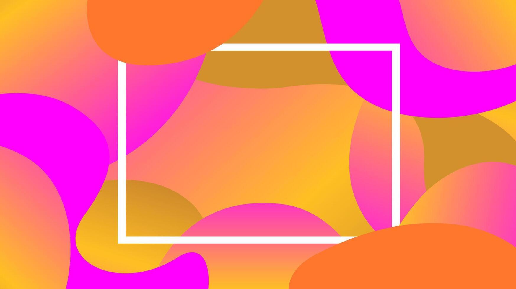 colorful free form shapes gradient and white frame, simple blob geometry wave flat lay, future geometric wavy purple modern, free form fluid fashionable vector