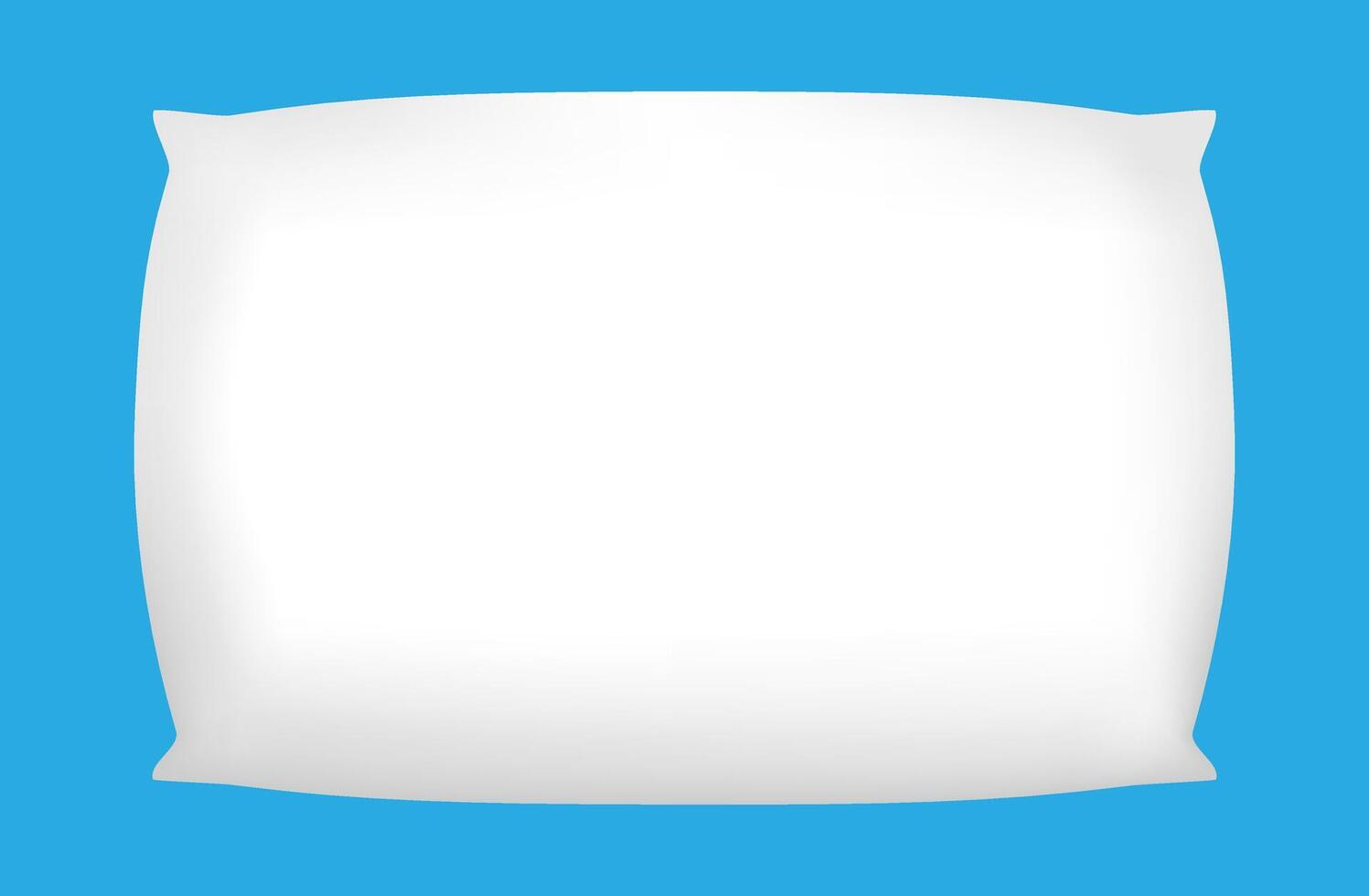 pillow white isolated object, mock-up pillow for clip art, pillow illustration, single white pillow vector