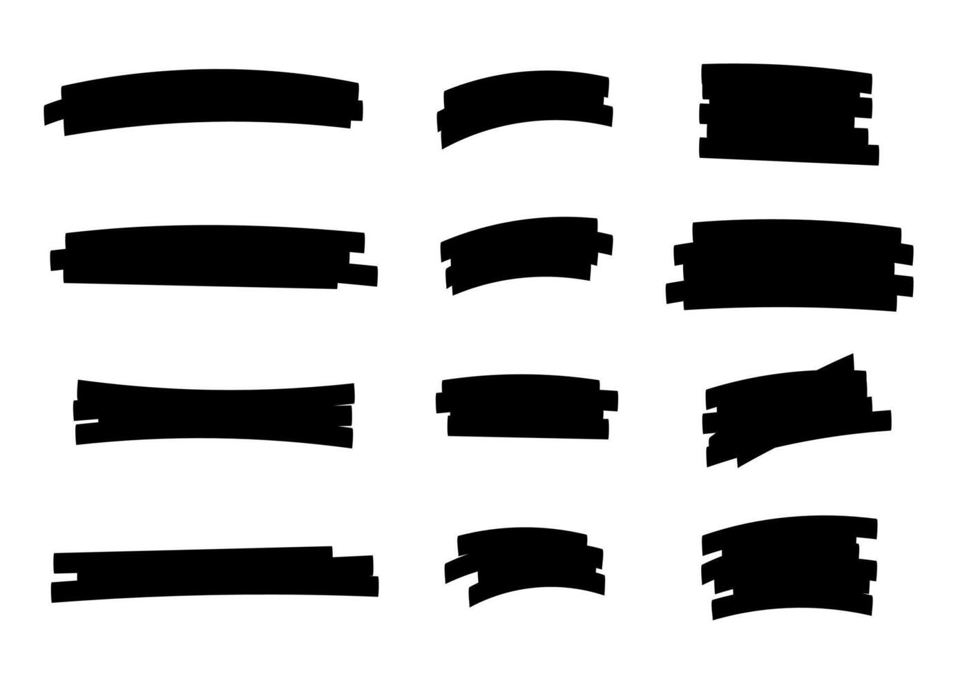 scribble stroke line black color, brush stroke doodle for markers, stripe marker line black hand drawn vector