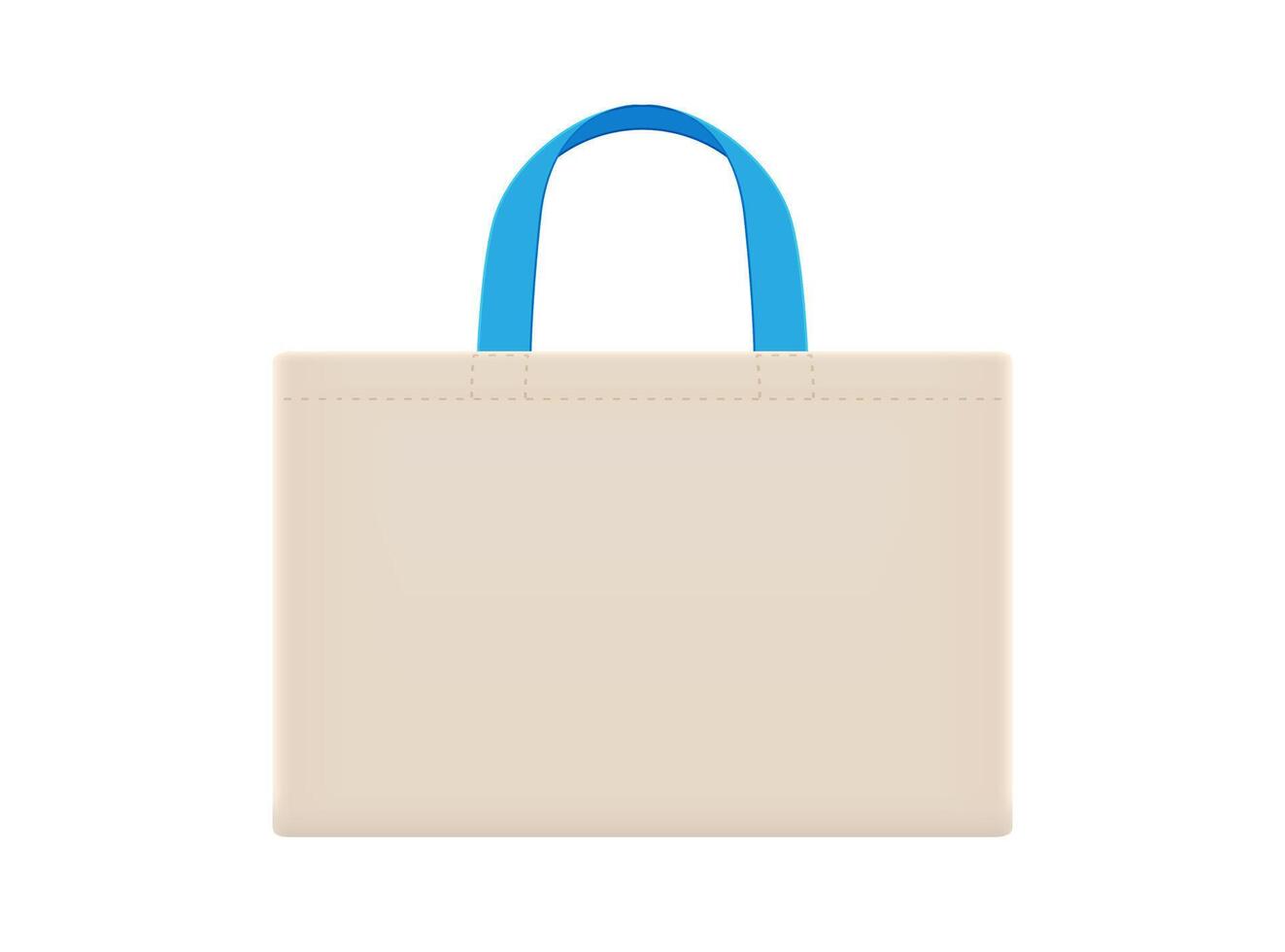 tote bag with blue handle, cloth bags blank, cotton yarn cloth bags illustration, fabric cloth bag empty template for design vector