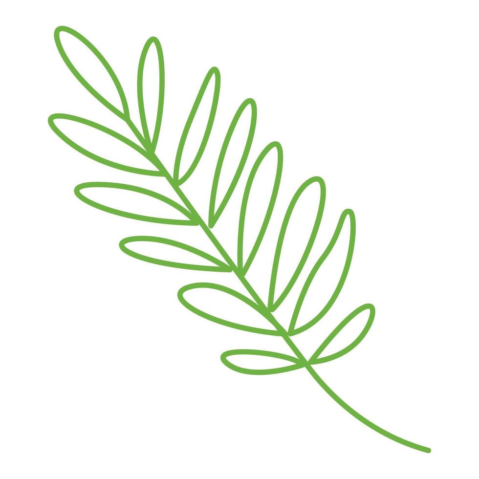 simple leaves outline, leaf graphic in art line vector