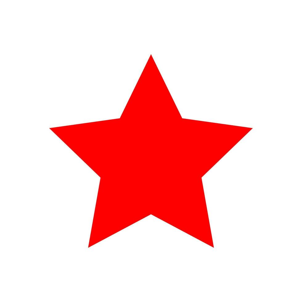 star icons red, star symbol, star shape simple for clip art vector