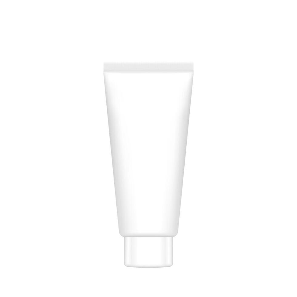 mock-up cosmetic tube, bottle packaging on table top for banner design, packaging tube plastic lotion bottle and cream, 3d illustration vector