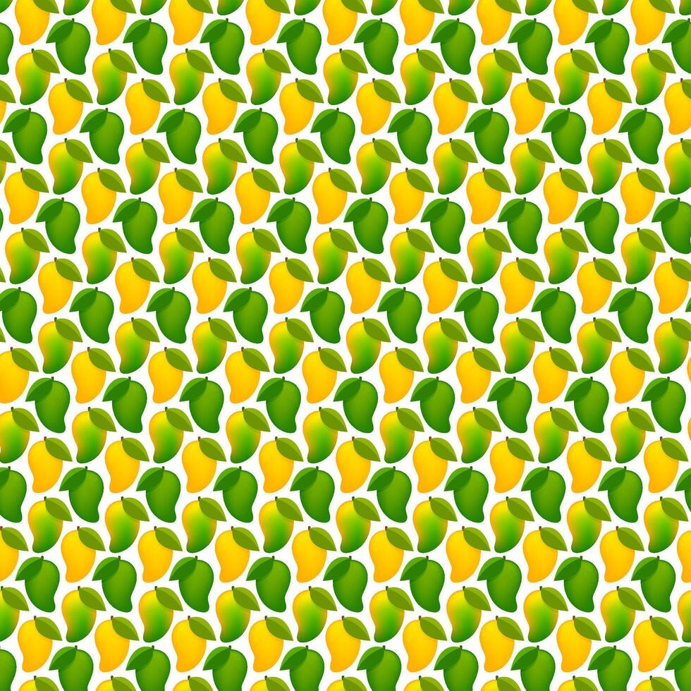 mango ripe and raw mango for background, mango pattern yellow green for illustration, clip art mango fruit pattern for wallpaper vector