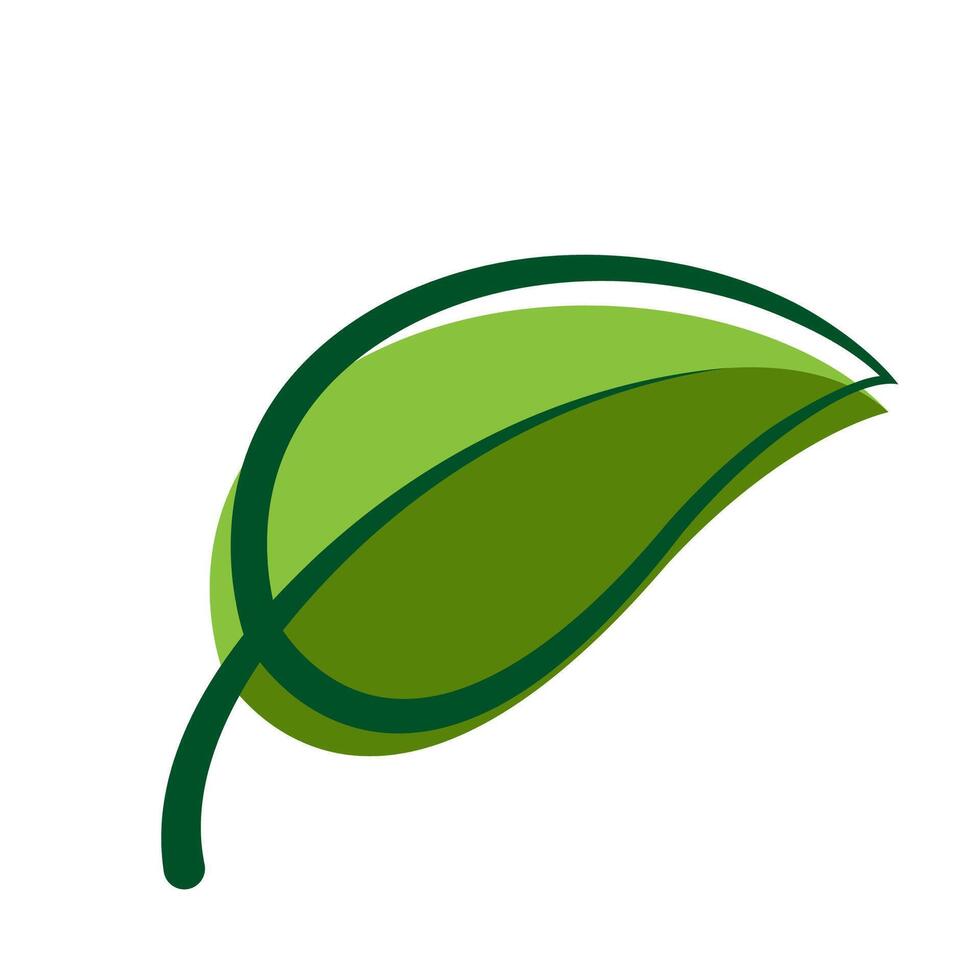 leaf symbol shape, green leaf icon, eco symbol vector