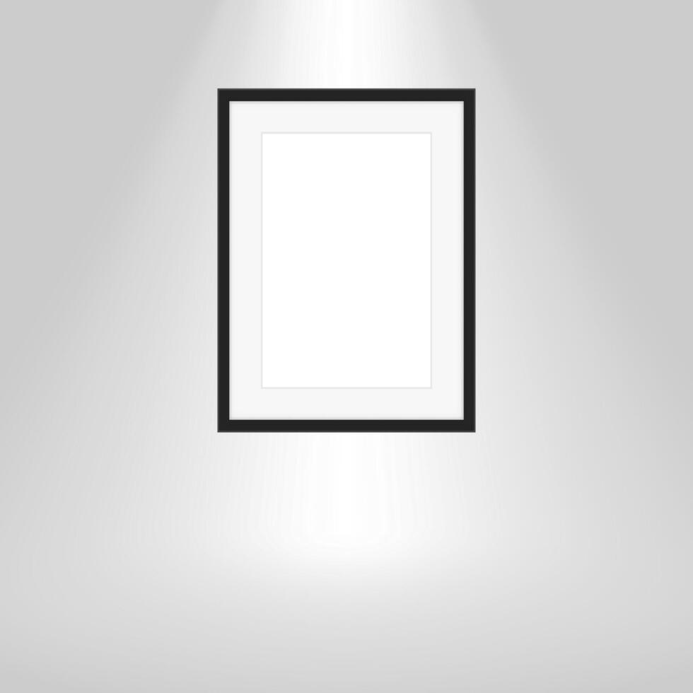 wood frames on gray wall, portrait black wooden frame, mock up template picture frame, frames cute for photo, vintage wooden frames chic and luxury, mock-up frames for art gallery show and copy space vector