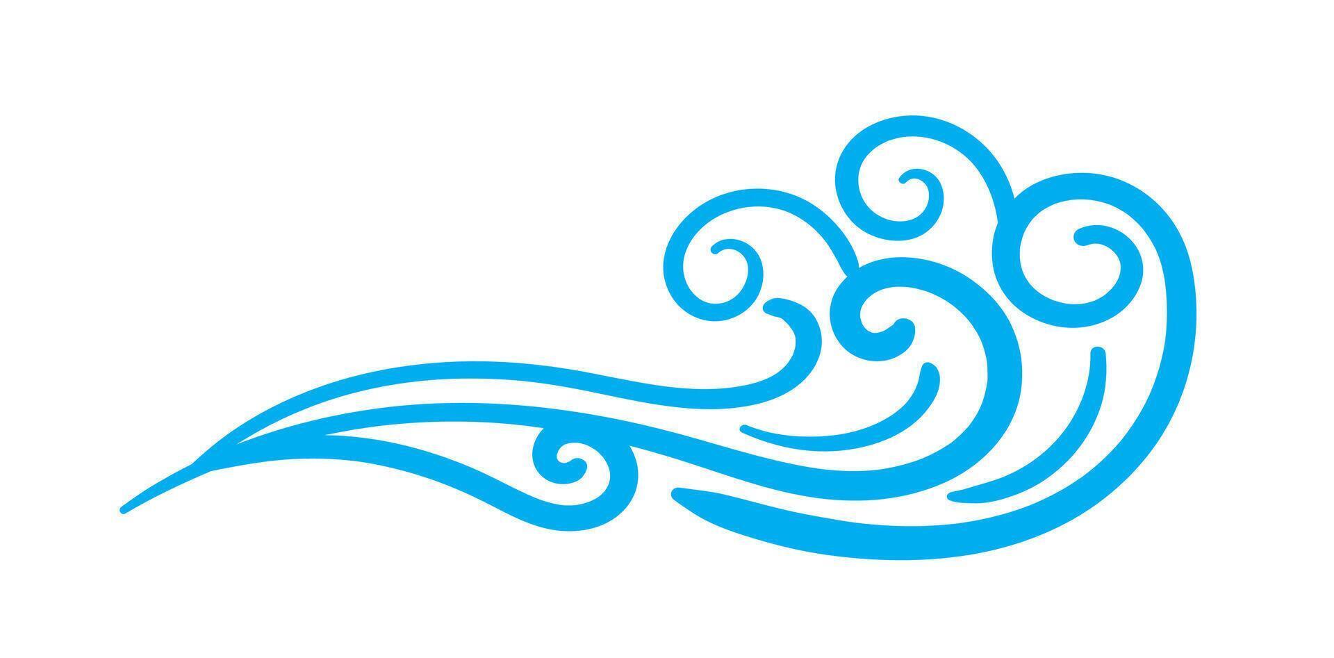 line water splash shape, ocean waves, water symbol, sea waves, wave water ripple flow for graphic vector