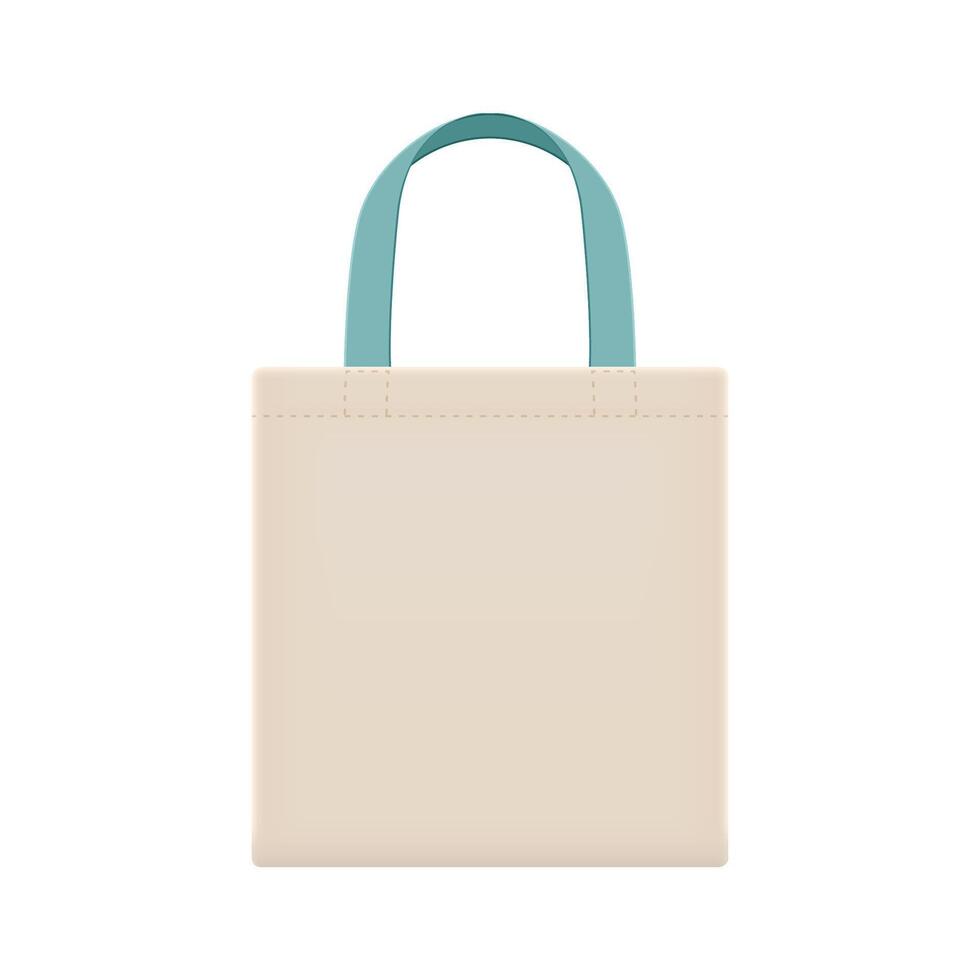 tote bag with pastel blue handle, cloth bags blank, cotton yarn cloth bags illustration, fabric cloth bag empty for design vector