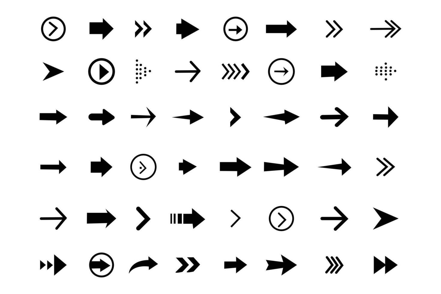 Arrow icons set. Set of arrows collection on a white background for website design. Simple illustrations. vector