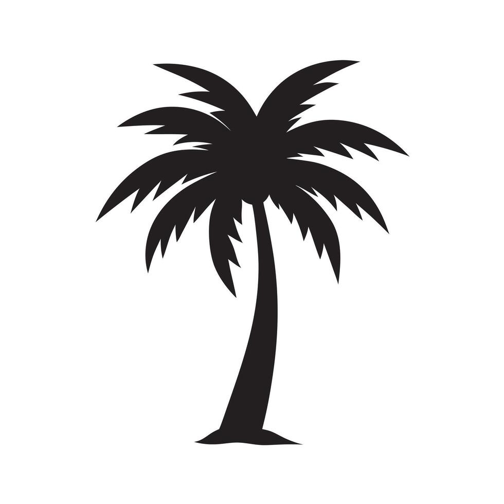 Palm tree silhouette with tropical vibes vector
