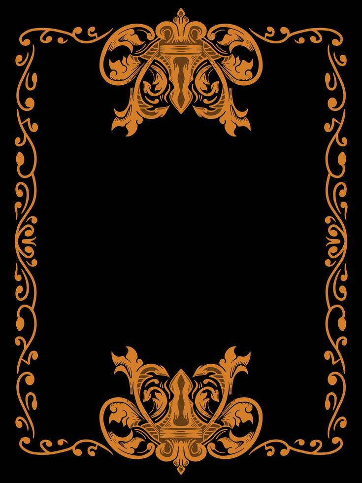 Decorative Ornamental Frame with Retro Touch vector