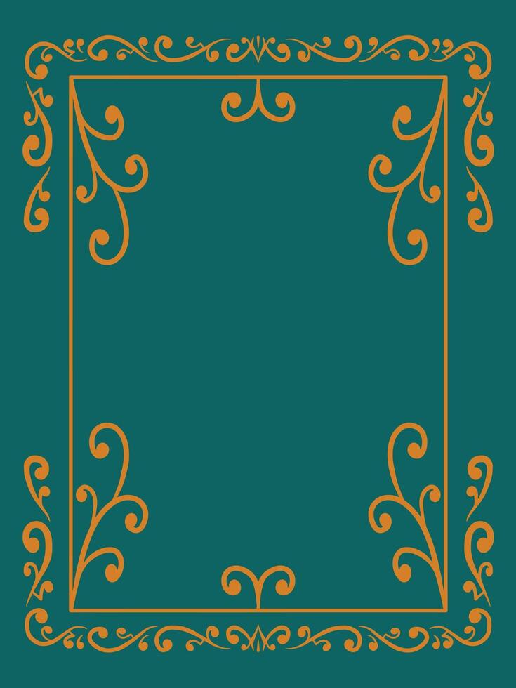 Vintage Scroll Ornamental Frame Composition vector