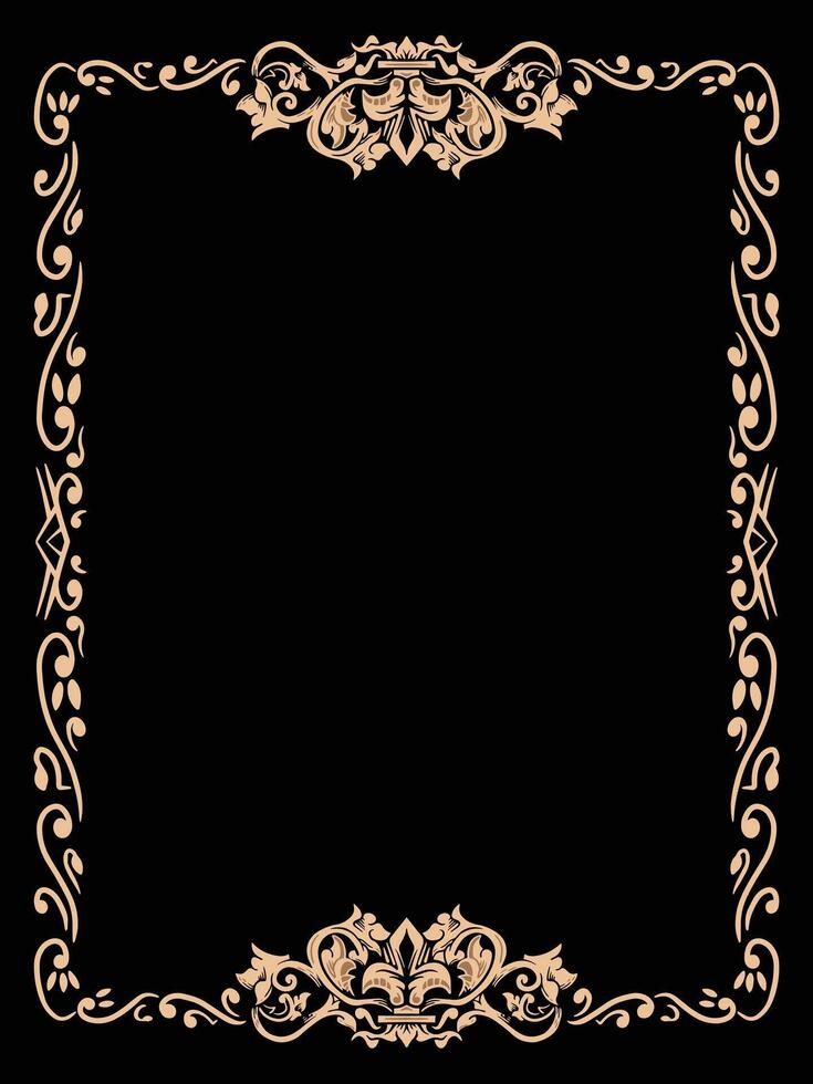 Lace Patterned Ornamental Frame Border vector