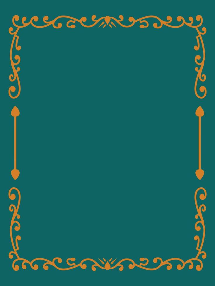 Invitation Decor with Flourish Ornamental Frame vector