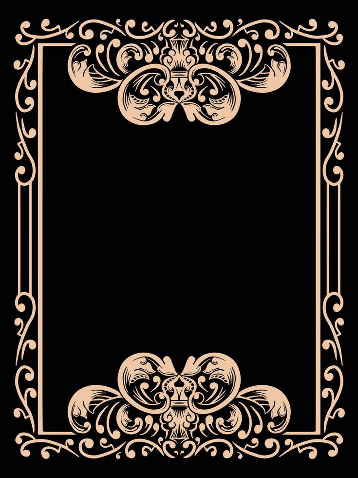 Romantic Label Frame with Ornamental Details vector