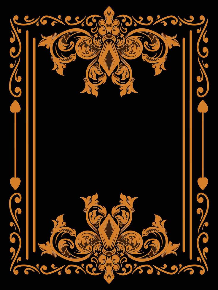 Retro Ornamental Frame with Classic Flourish vector