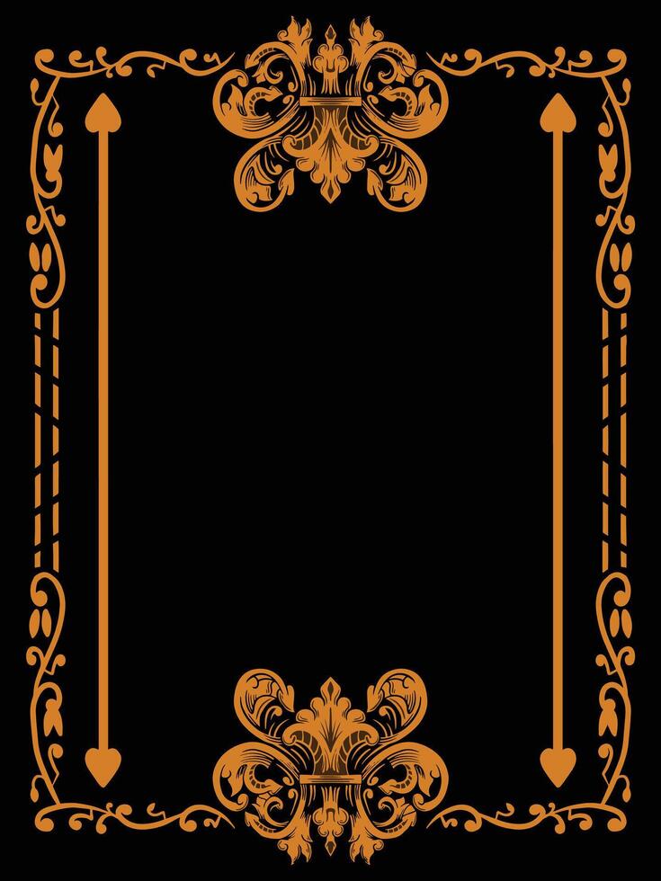 Ornamental Border Frame with Fine Details vector
