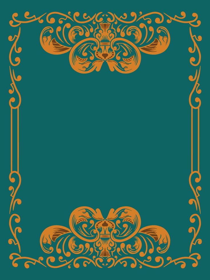 Ornamental Frame Design in Classic Style vector