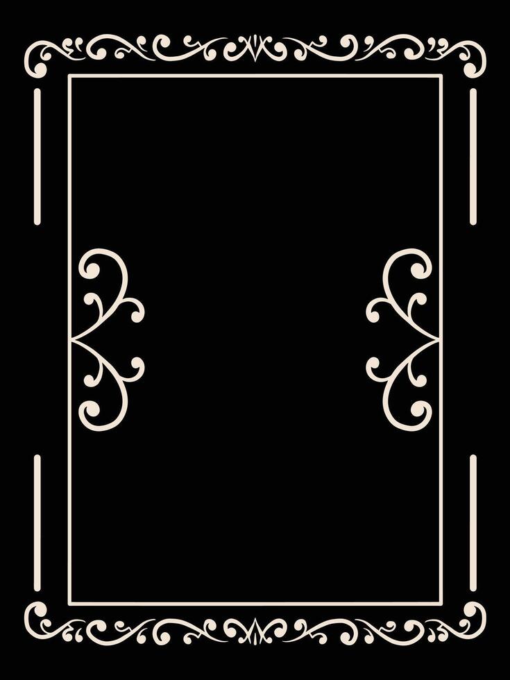 Traditional Decorative Frame with Ornamental Lines vector