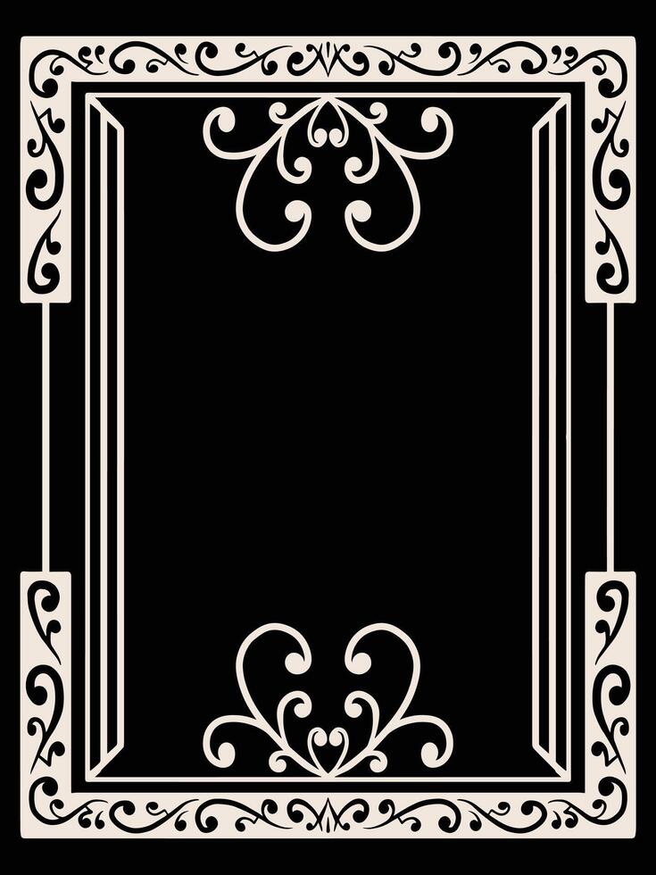 Delicate Floral Ornamental Frame for Certificates vector