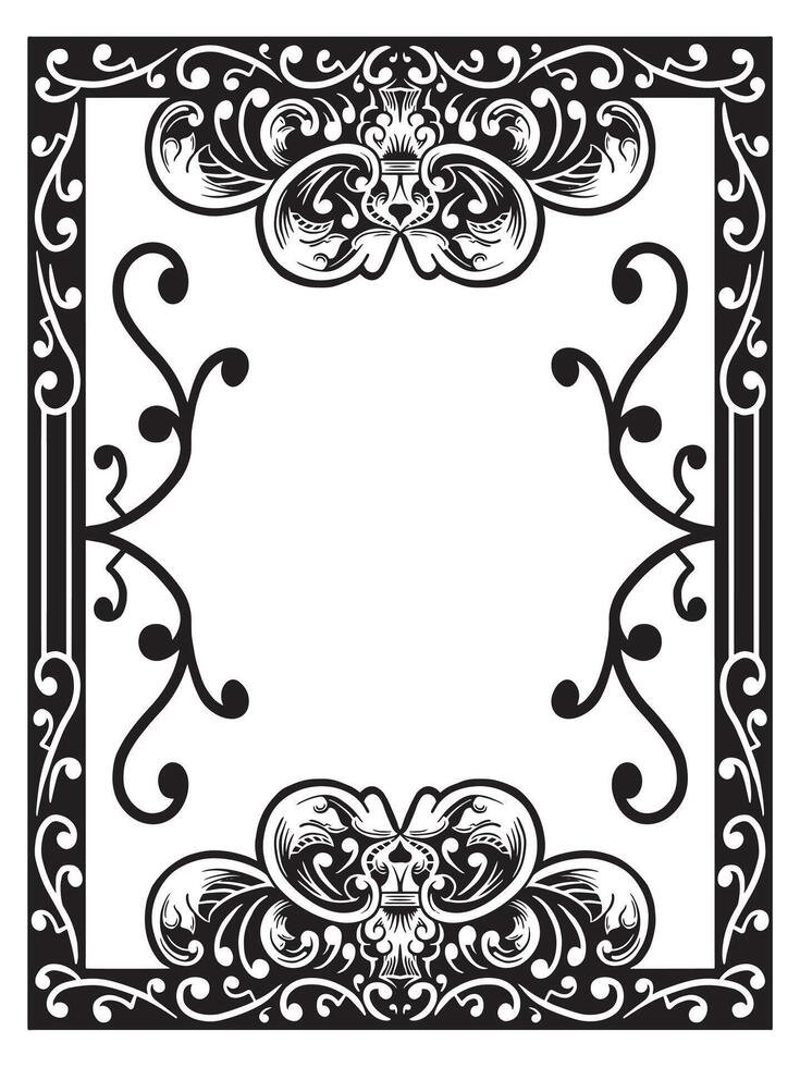 Outline Ornament Frame for Elegant Cards vector