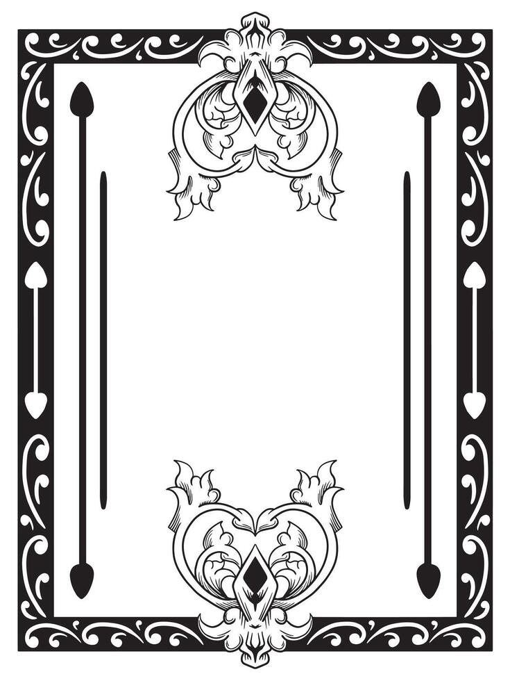 Minimalist Ornamental Frame with Flourishes vector