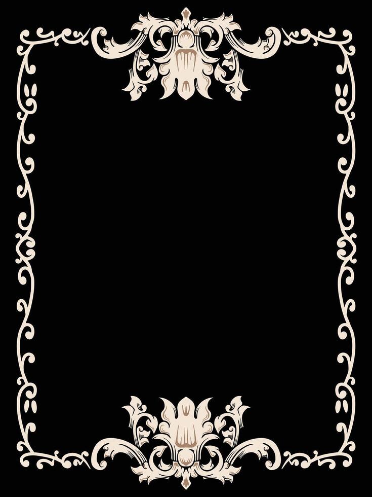Decorative Card Frame with Ornamental Touch vector