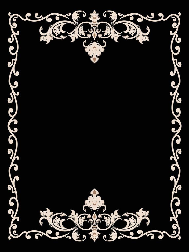 Ornamental Square Frame with Classic Touch vector