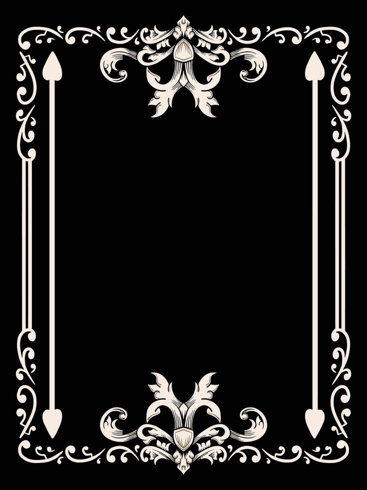 Ornamental Frame Outline for Certificate Design vector
