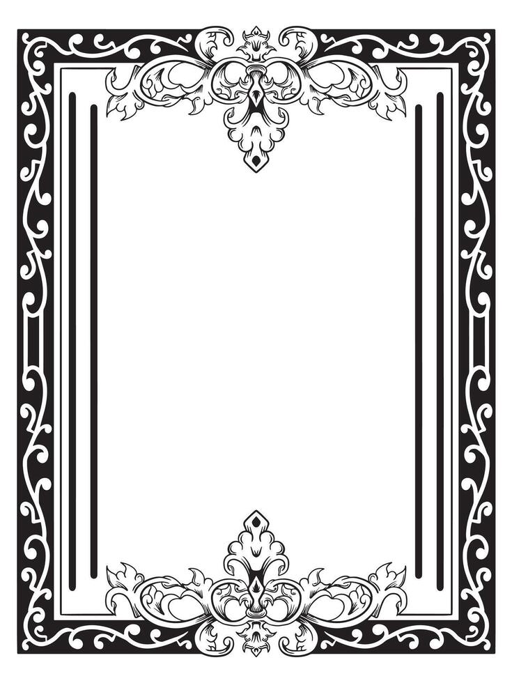 Invitation Border with Ornamental Outline vector