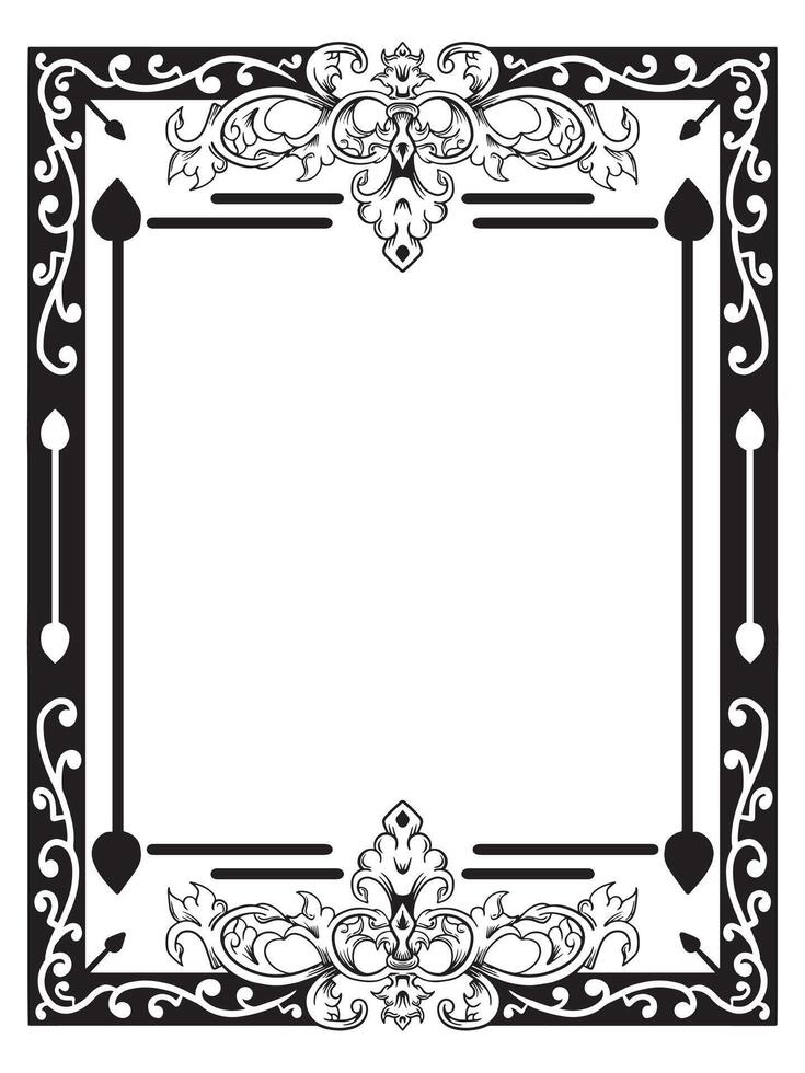 Monogram Layout with Ornamental Frame vector