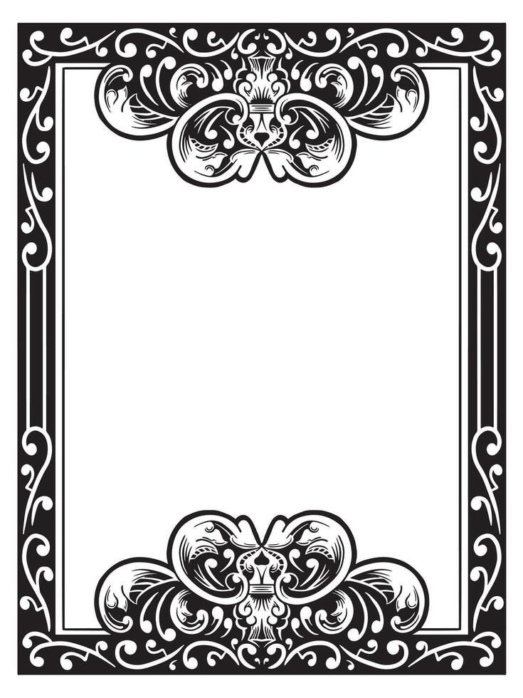 Handcrafted Line Frame with Classic Feel vector