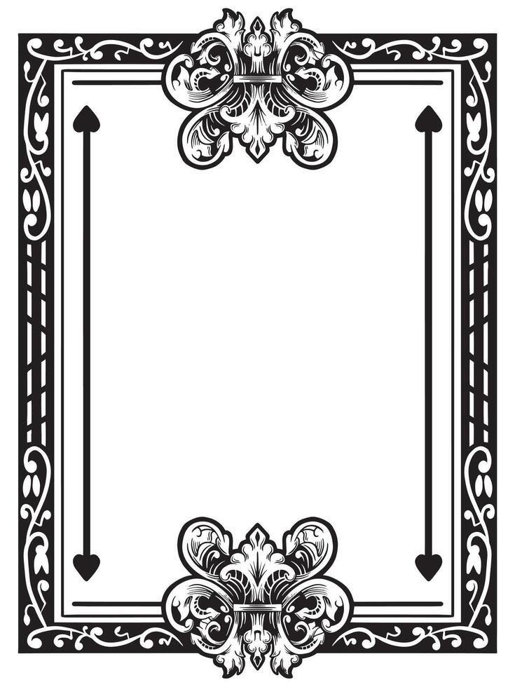 Delicate Frame Outline for Decorative Use vector