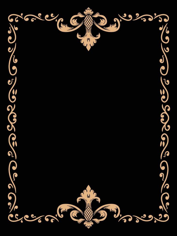 Floral Corner Ornamental Frame for Invitations vector