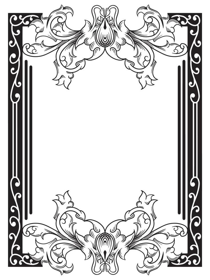Decorative Outline Frame for Elegant Designs vector