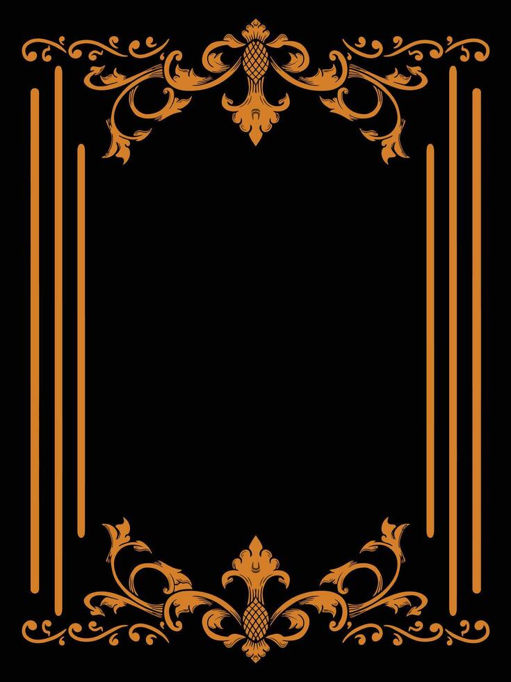Wedding Template with Ornamental Frame vector