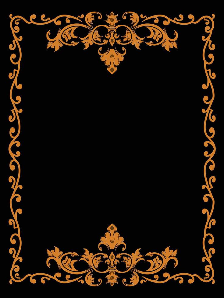 Elegant Border with Ornamental Frame Details vector