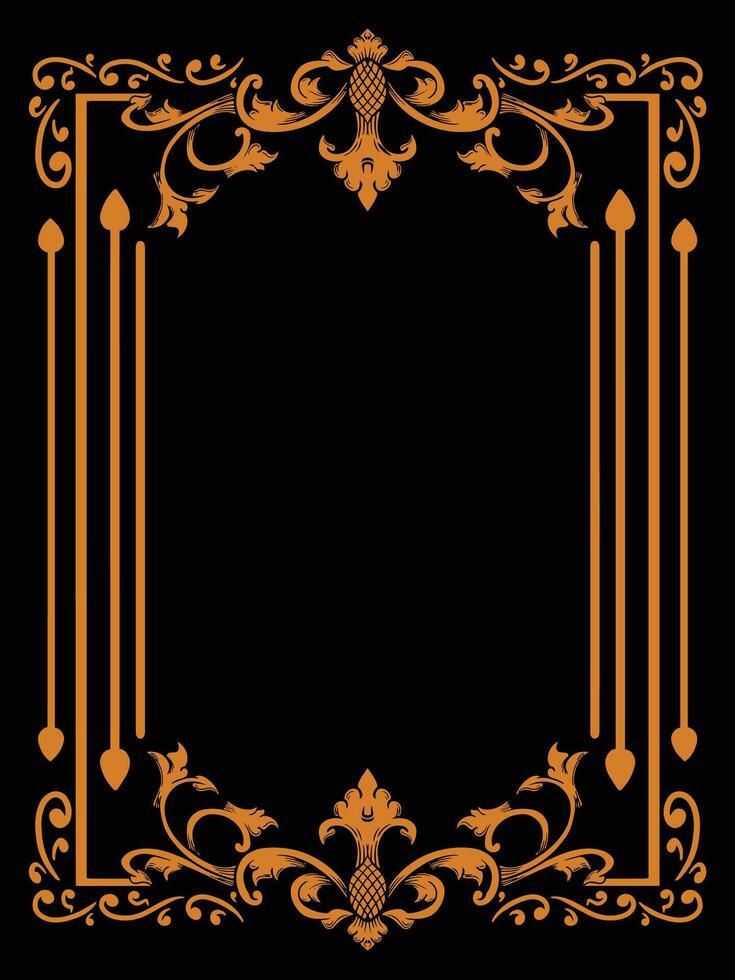 Hand Drawn Ornamental Frame for Greeting Cards vector
