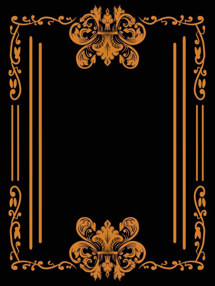 Ornamental Frame with Swirl Decorations vector