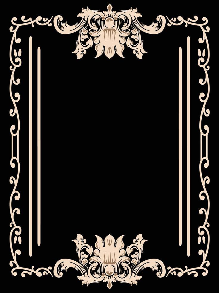 Baroque Ornamental Frame with Flourish vector