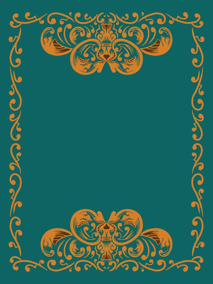 Elegant Outline Frame with Ornamented Details vector
