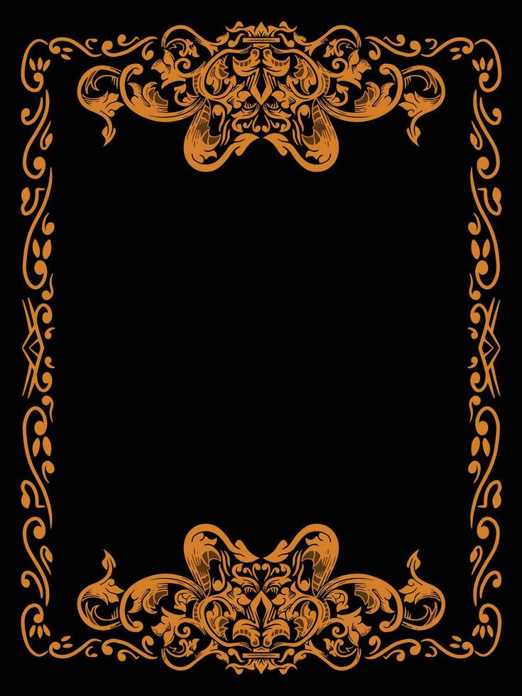 Ornamental Frame Design with Victorian Elements vector