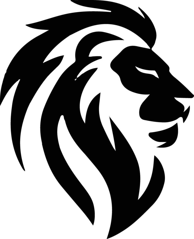 A modern and minimalistic logo a lion's head vector