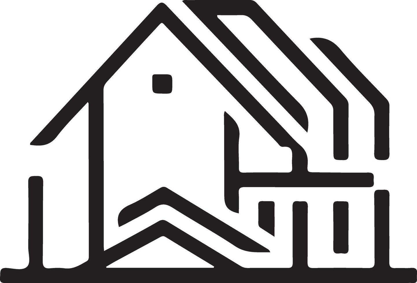 A geometric design of a house illustration vector