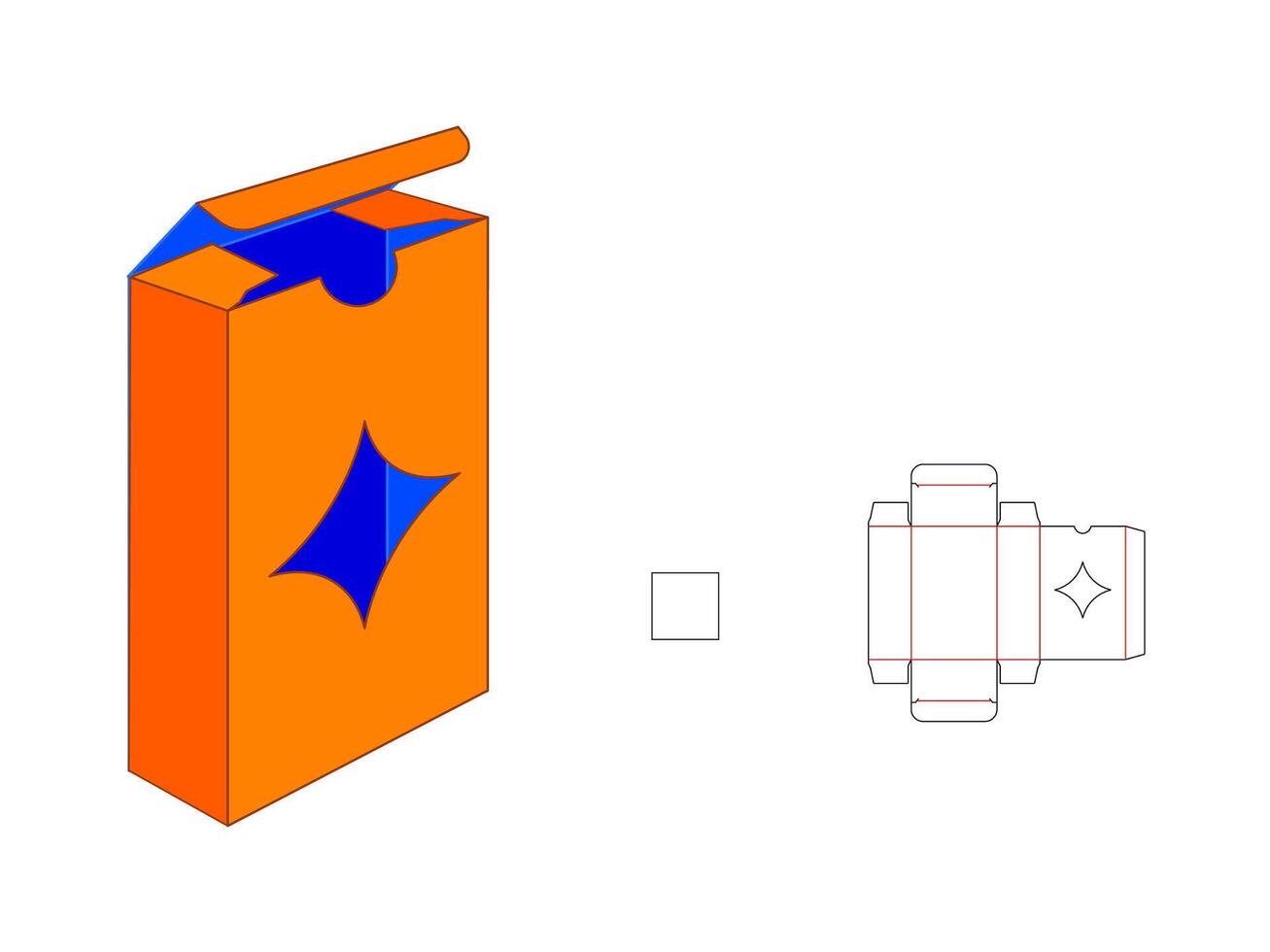 Customizable Rhombus Shape Soap Box LASER CUT Design Template vector